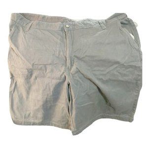 George Men Stretch Flat Front Big & Tall  Black cotton Shorts Size 42